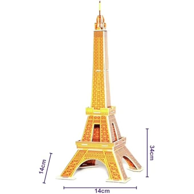 3D PUZZLE GLOBAL LANDMARKS EIFFEL TOWER MINI UNIQUE & COLLECTIBLE MODEL ASSEMBLY BUILDING KIT FOR KIDS & ADULTS 20PCS - Image 4